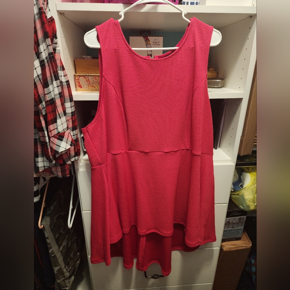 Hot pink Torrid asymmetrical top